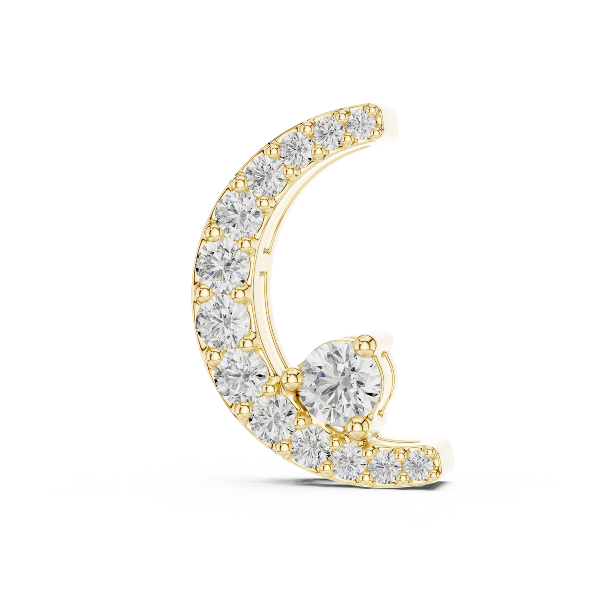 Celestine Crescent Pavé Lab Grown Diamond Pendant