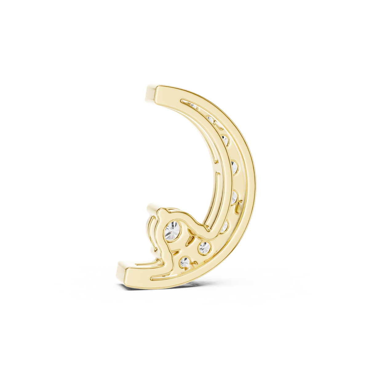 Celestine Crescent Pavé Lab Grown Diamond Pendant