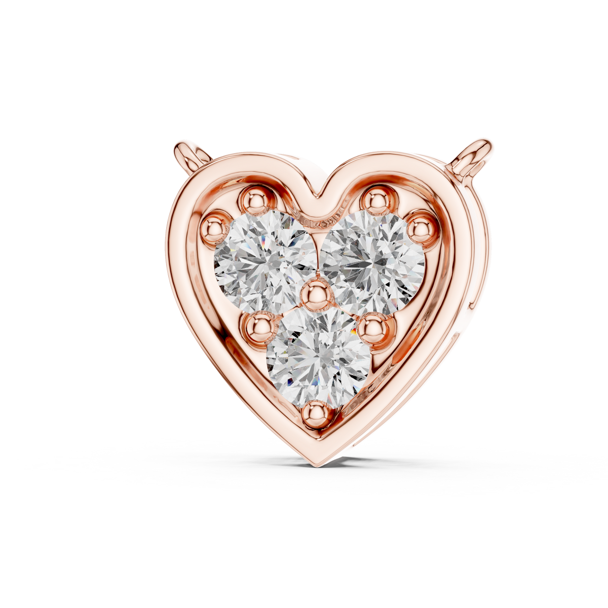 Amelia Heart Pavé Lab Grown Diamond Pendant Necklace.