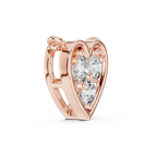 Amelia Heart Pavé Lab Grown Diamond Pendant Necklace.