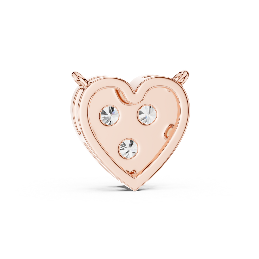 Amelia Heart Pavé Lab Grown Diamond Pendant Necklace.