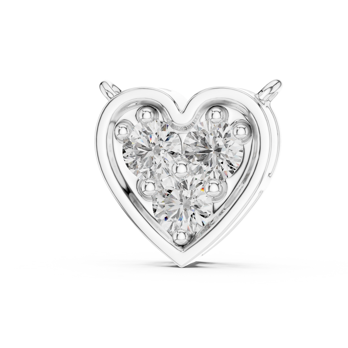 Amelia Heart Pavé Lab Grown Diamond Pendant Necklace.