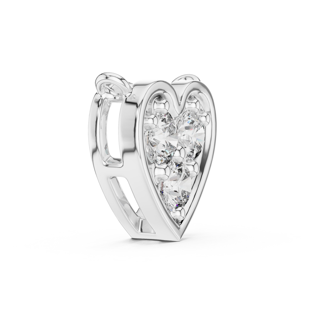 Amelia Heart Pavé Lab Grown Diamond Pendant Necklace.