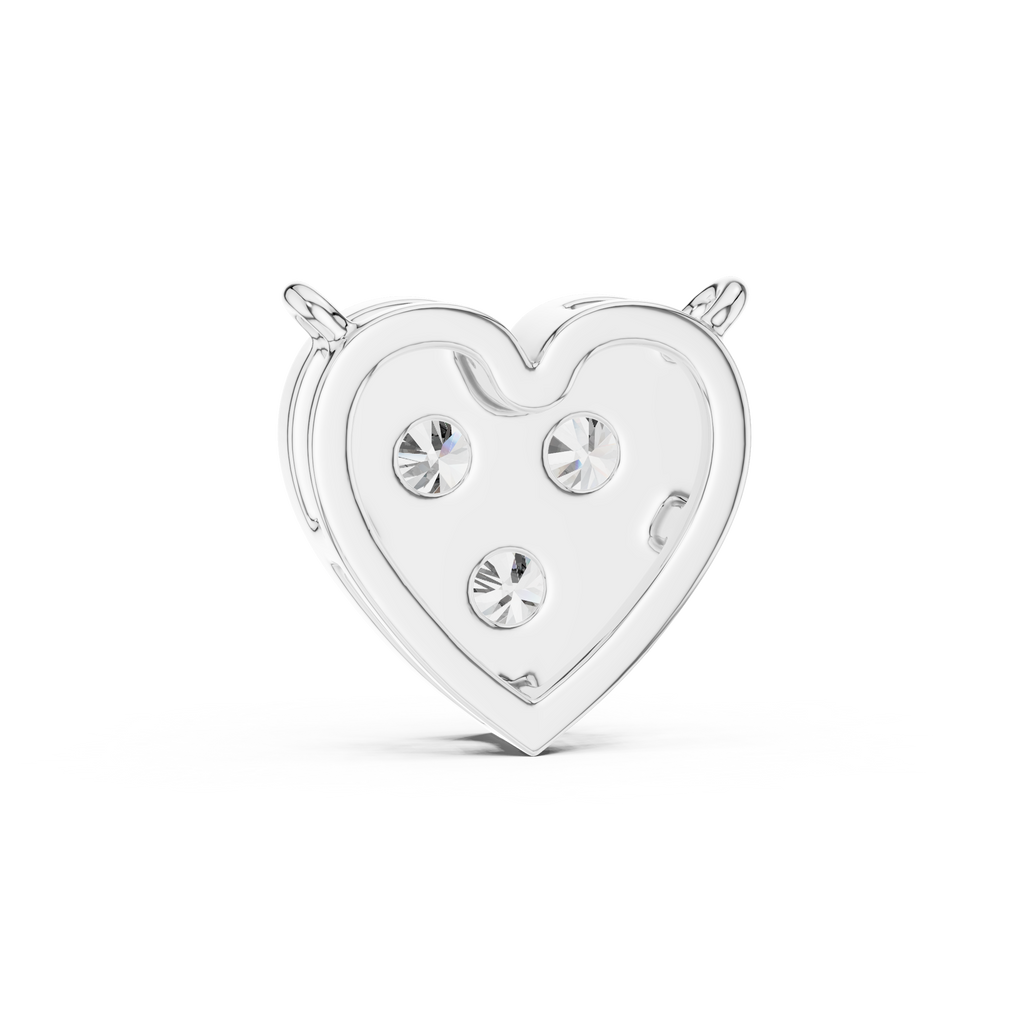 Amelia Heart Pavé Lab Grown Diamond Pendant Necklace.