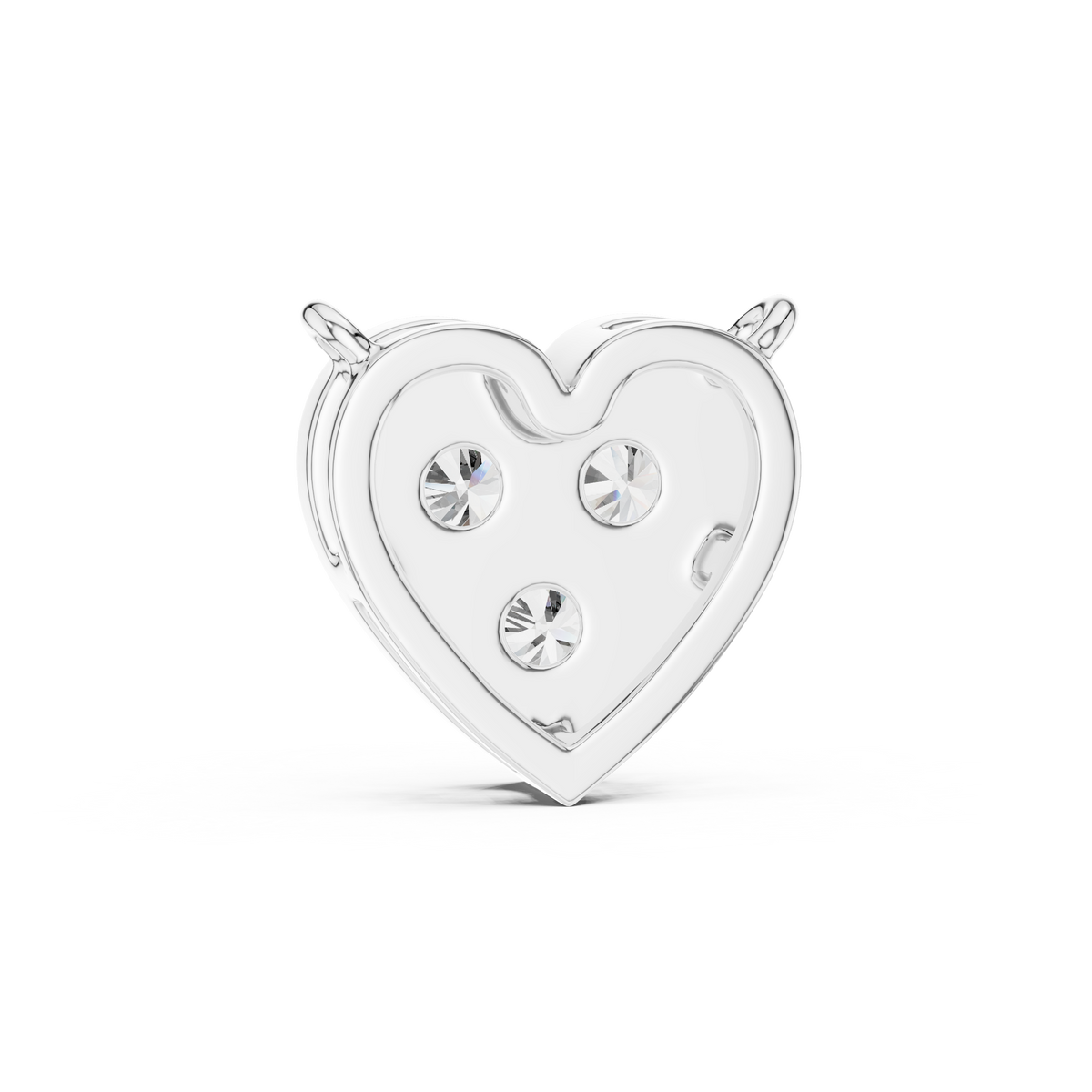 Amelia Heart Pavé Lab Grown Diamond Pendant Necklace.