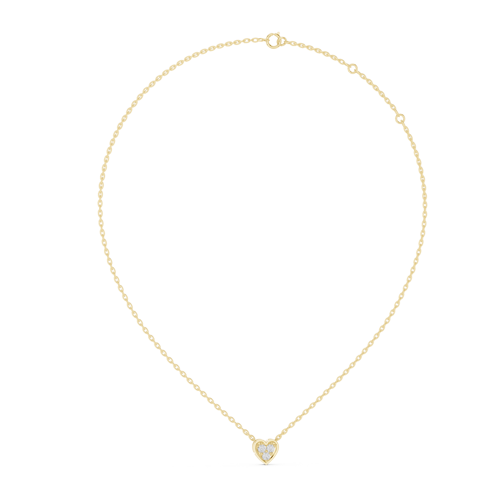 Amelia Heart Pavé Lab Grown Diamond Pendant Necklace.