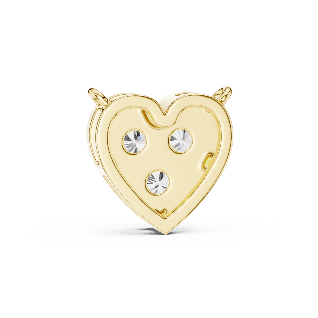 Amelia Heart Pavé Lab Grown Diamond Pendant Necklace.