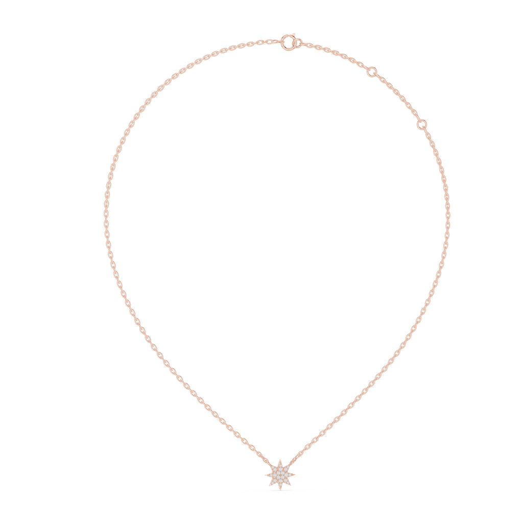 Celestara Eight-Point Star Lab Grown Diamond Pendant