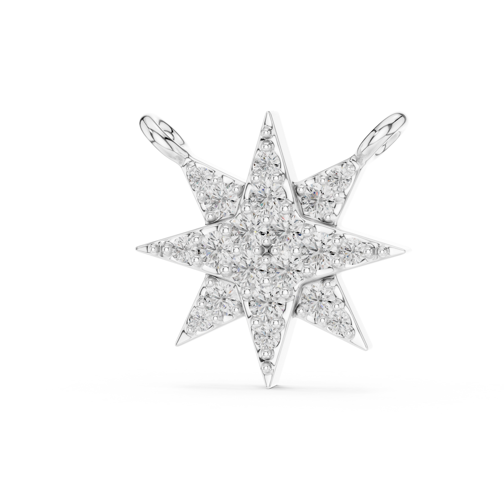 Celestara Eight-Point Star Lab Grown Diamond Pendant