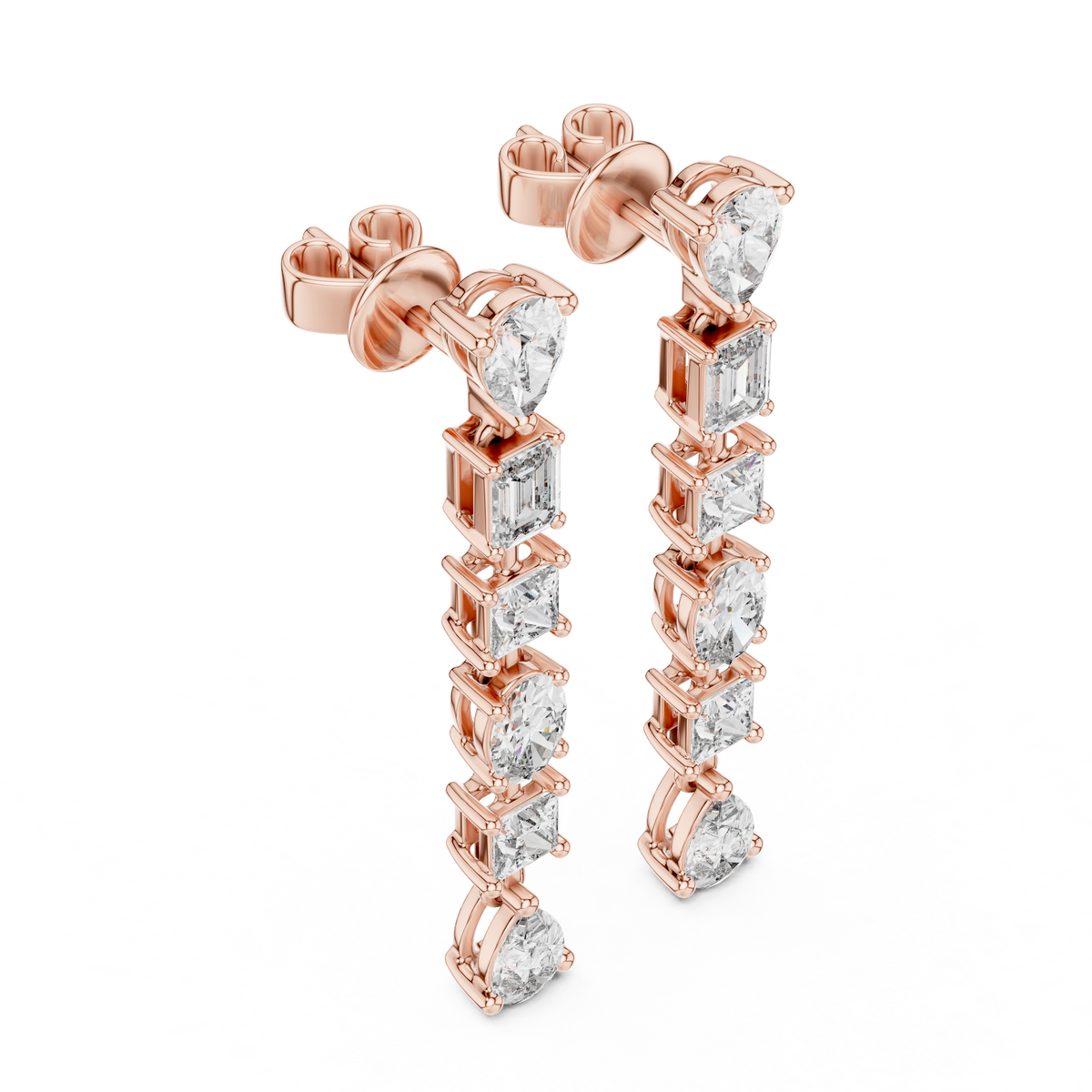 Seraphina Geometric Lab Grown Diamond Drop Earrings