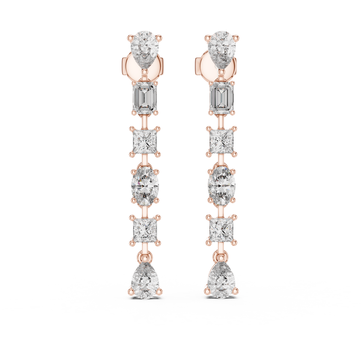 Seraphina Geometric Lab Grown Diamond Drop Earrings