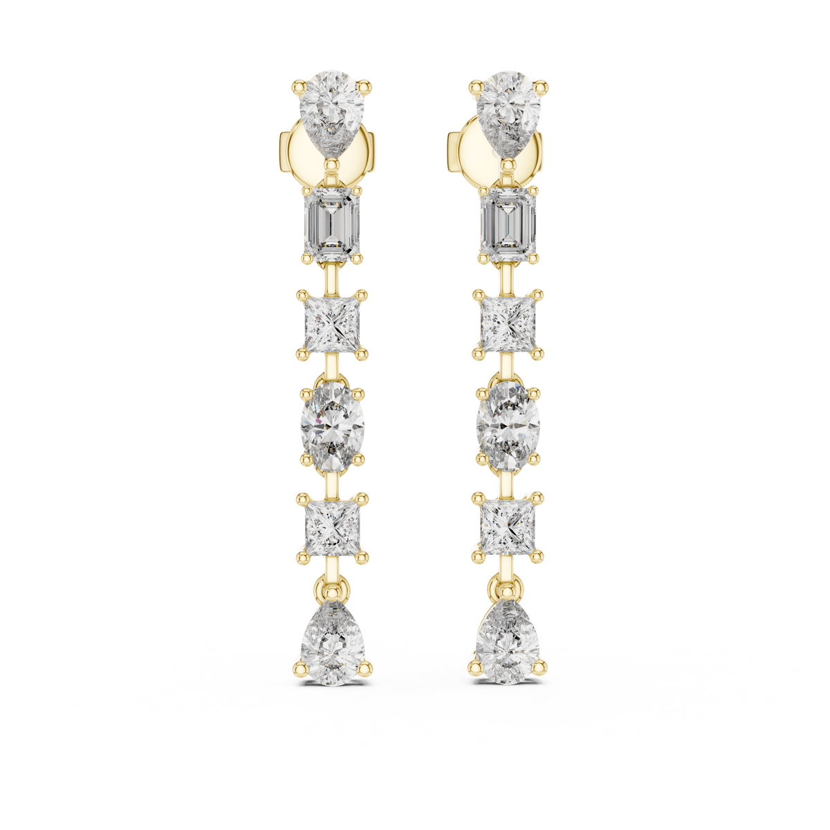 Seraphina Geometric Lab Grown Diamond Drop Earrings