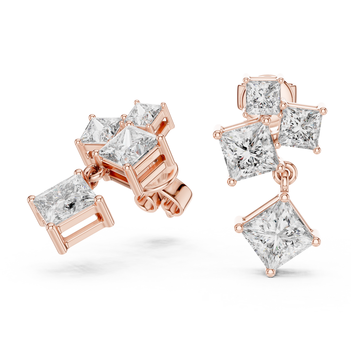 Arlissa Geometric Lab Grown Diamond Drop Earrings