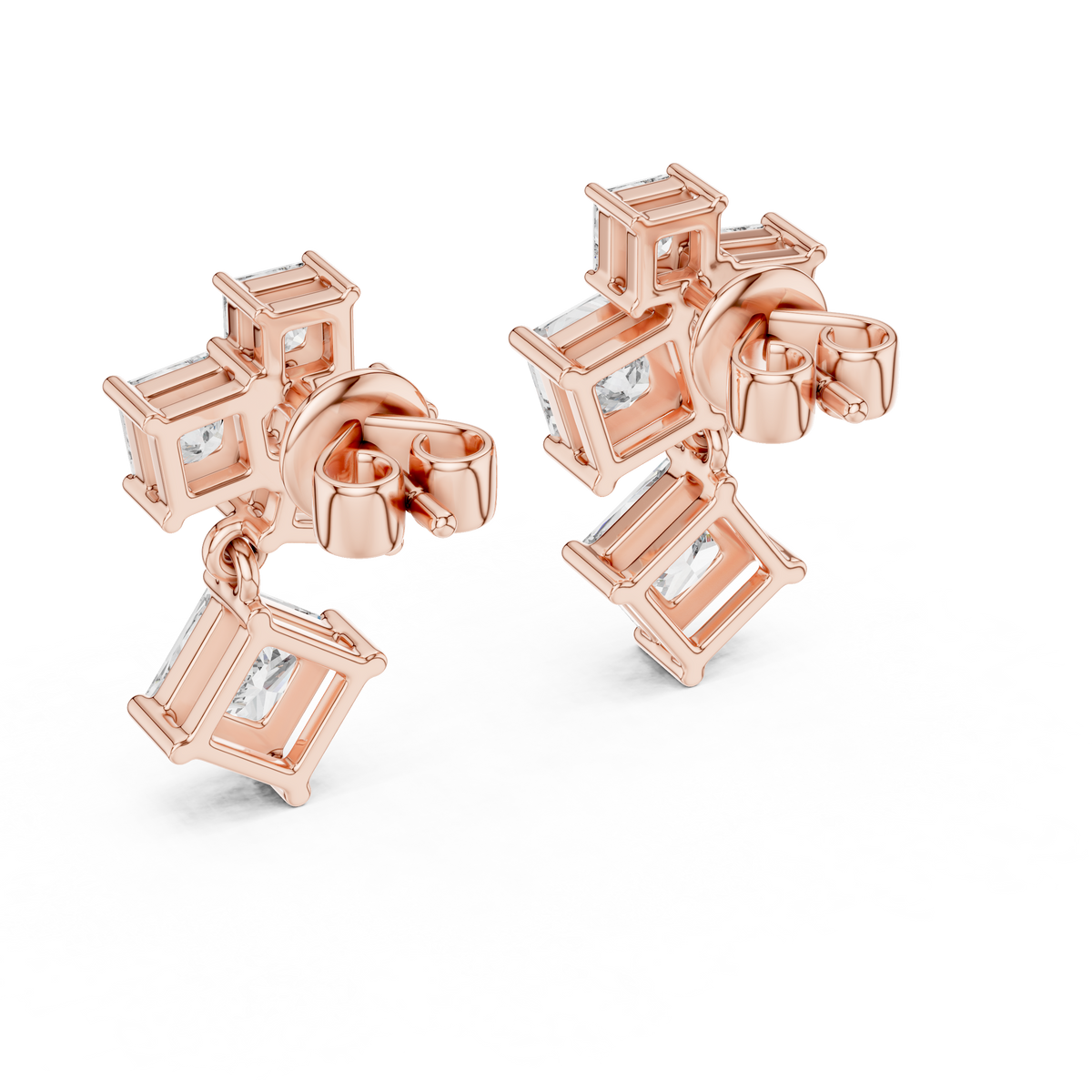 Arlissa Geometric Lab Grown Diamond Drop Earrings