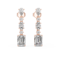 Elarienne Floral Cascade Lab Grown Diamond Drop Earrings