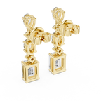 Elarienne Floral Cascade Lab Grown Diamond Drop Earrings