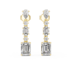 Elarienne Floral Cascade Lab Grown Diamond Drop Earrings
