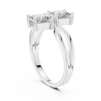 Serenelle Princess-Cut Two-Stone Lab Grown Diamond Ring.