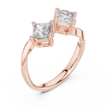 Virelle Two-Stone Princess Cut Lab Grown Diamond Ring