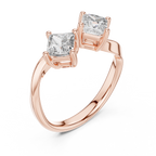 Virelle Two-Stone Princess Cut Lab Grown Diamond Ring