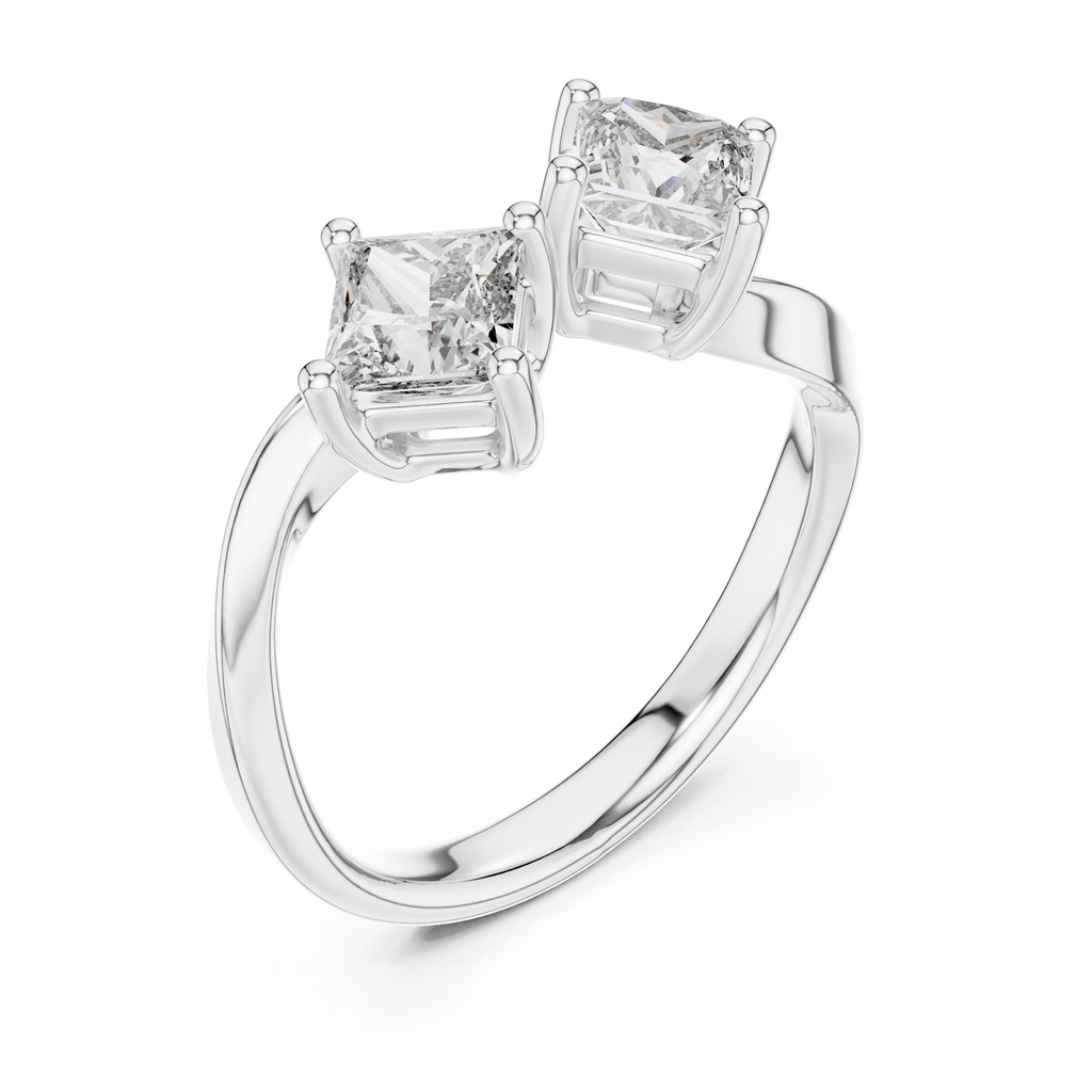 Virelle Two-Stone Princess Cut Lab Grown Diamond Ring