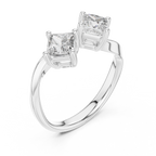 Virelle Two-Stone Princess Cut Lab Grown Diamond Ring