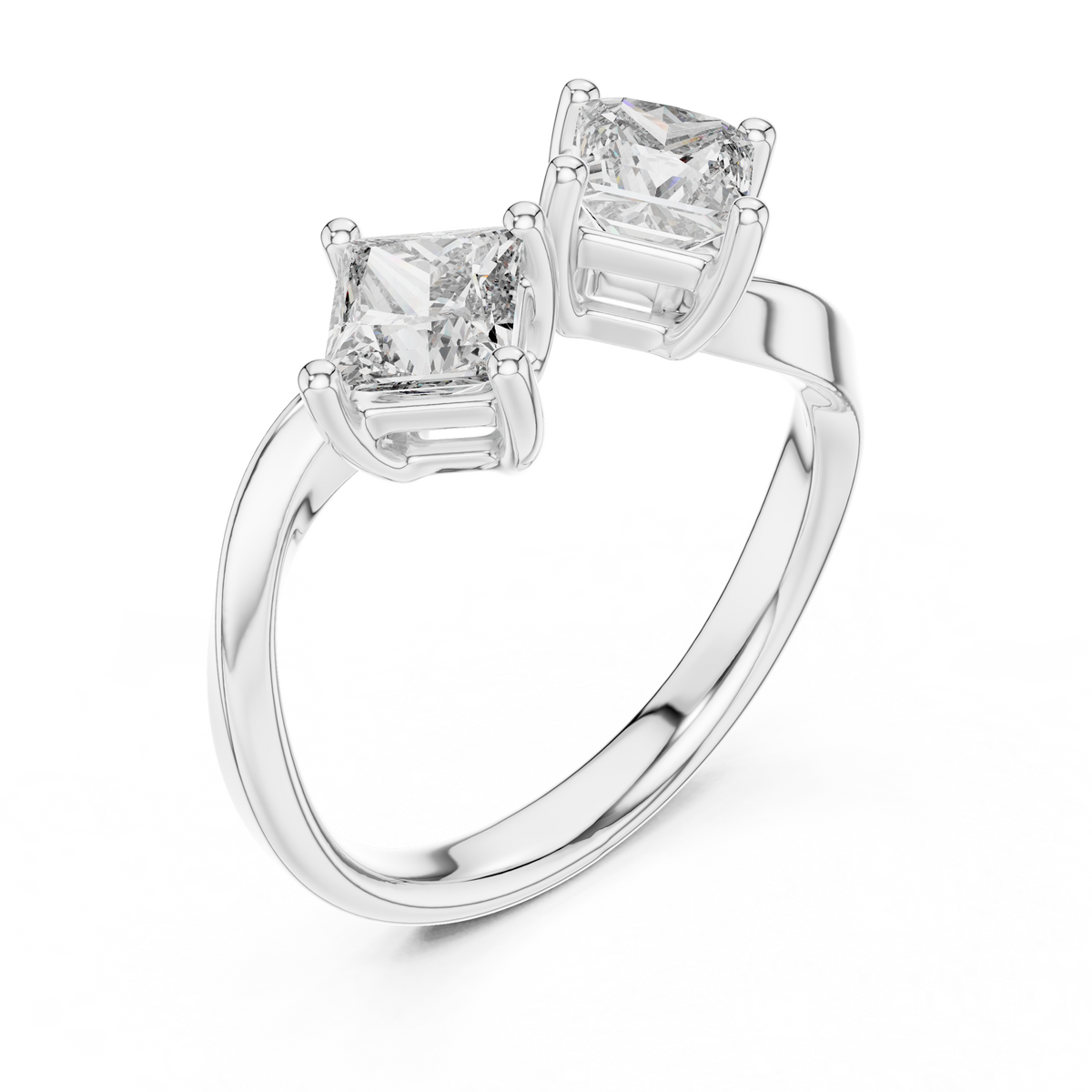 Virelle Two-Stone Princess Cut Lab Grown Diamond Ring