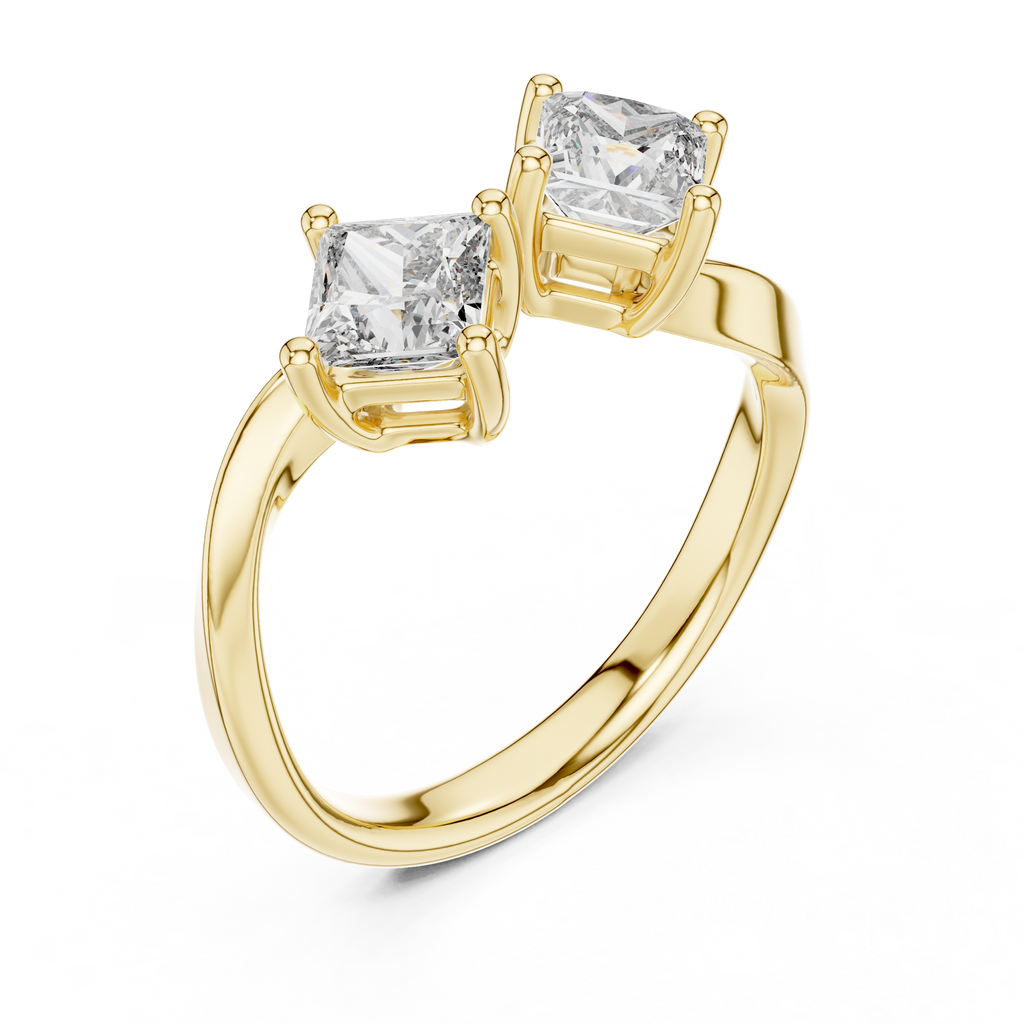 Virelle Two-Stone Princess Cut Lab Grown Diamond Ring
