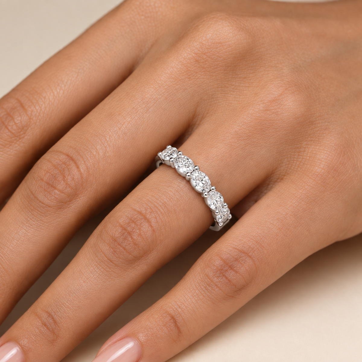 Thalia Oval Cut Lab Grown Diamond Solitaire Ring.