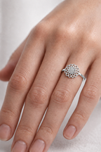 Radiant Petal Halo Lab Grown Diamond Ring for Women
