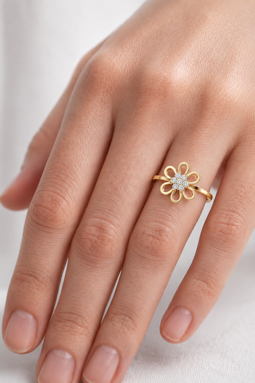 Petal Grace Lab Grown Diamond Ring for Women