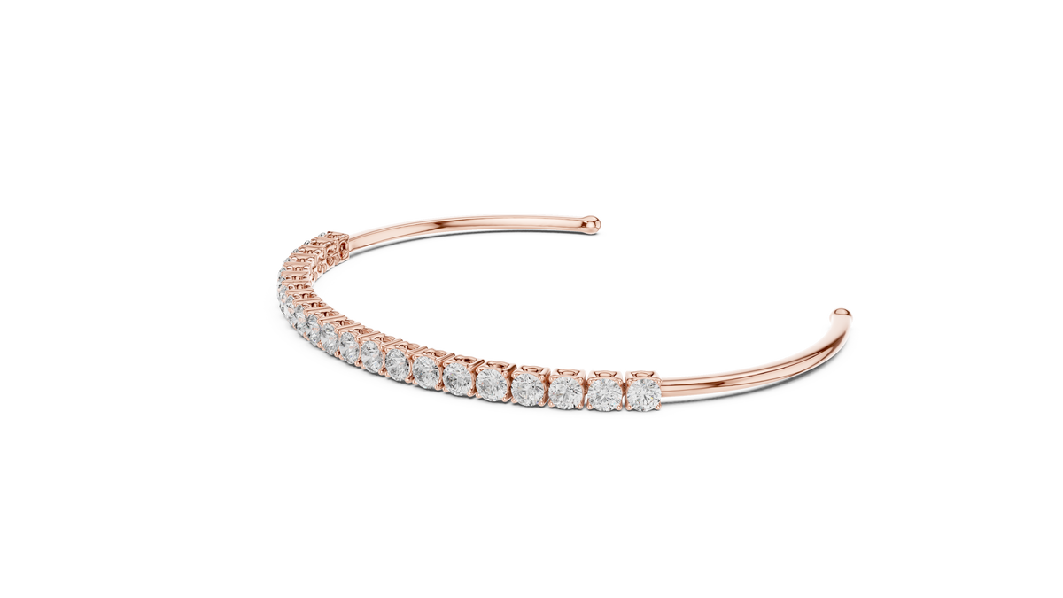 Aperelle Open Cuff Lab Grown Diamond Tennis Bracelet