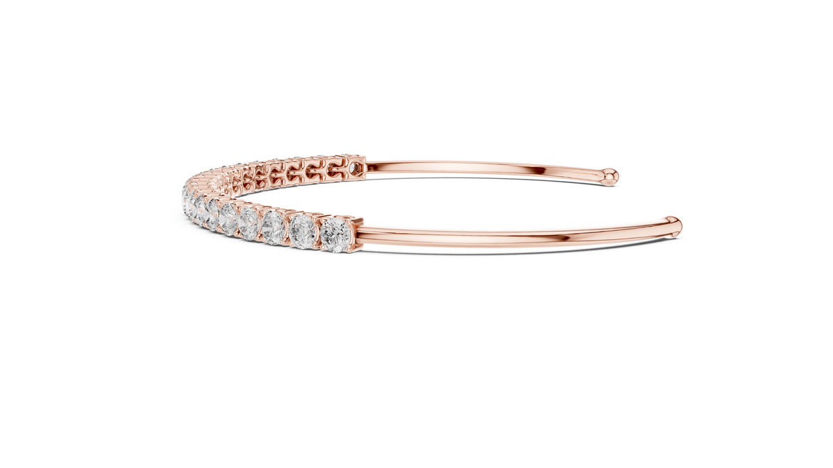 Aperelle Open Cuff Lab Grown Diamond Tennis Bracelet