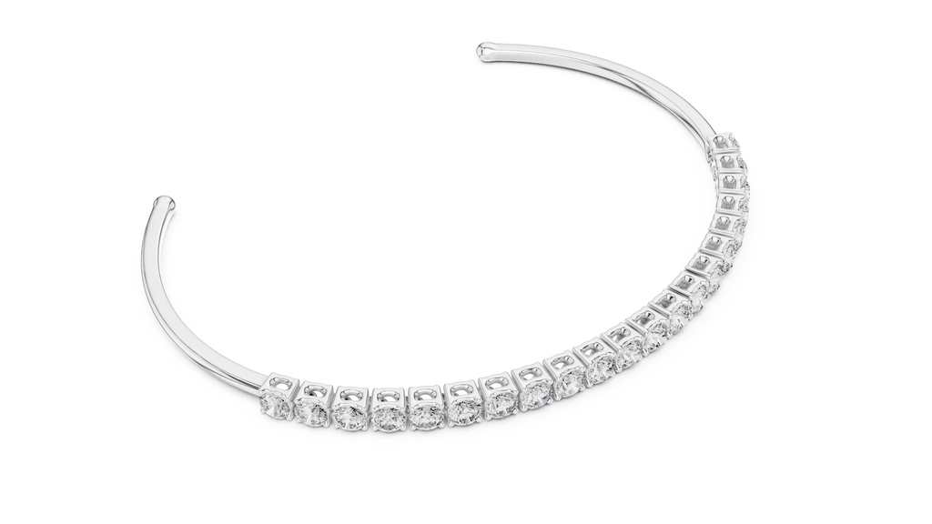 Manschette mit Diamanten im Rundschliff