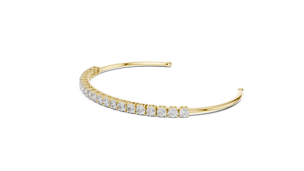 Manschette mit Diamanten im Rundschliff