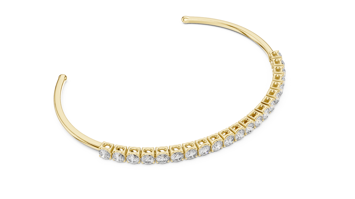 Manschette mit Diamanten im Rundschliff