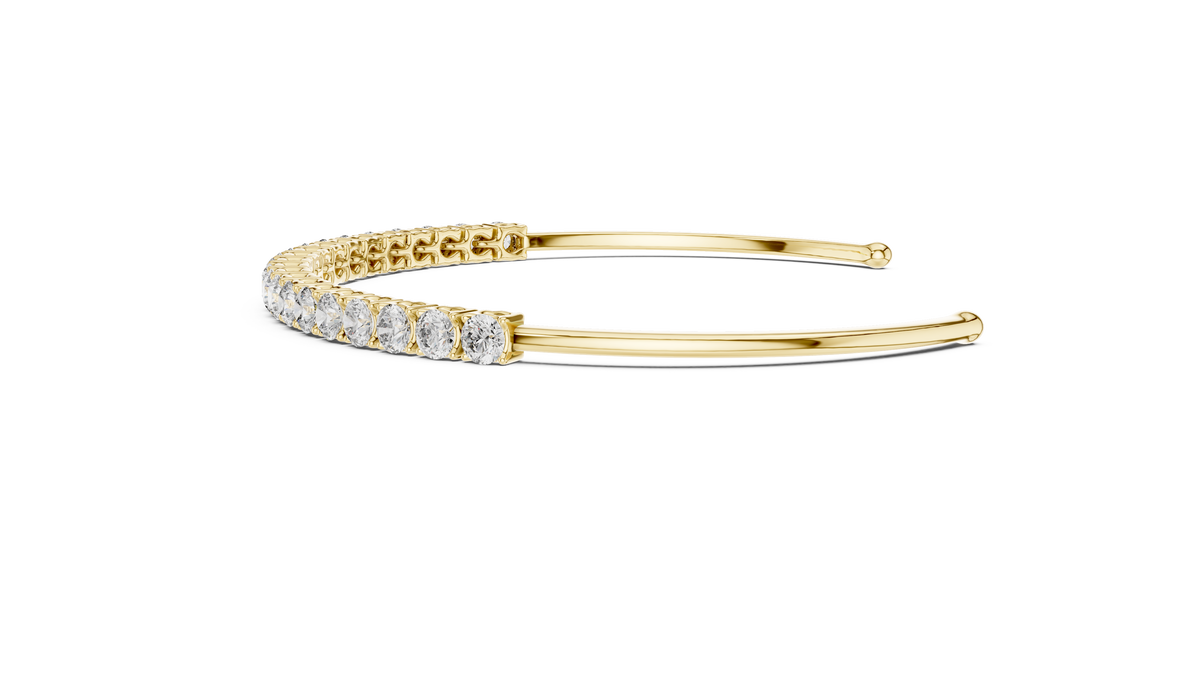 Manschette mit Diamanten im Rundschliff