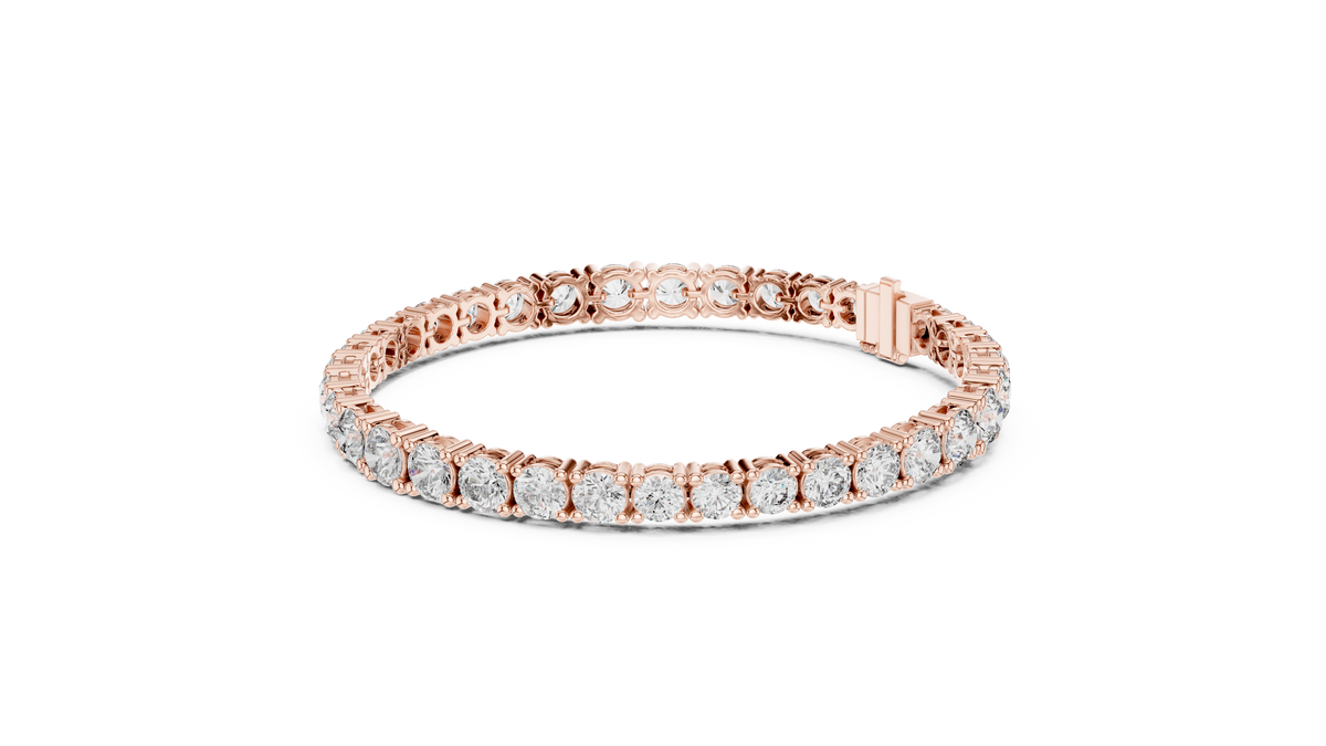 Rivelle Graduated Round Lab Grown Diamond Riviera Tennis Bracelet