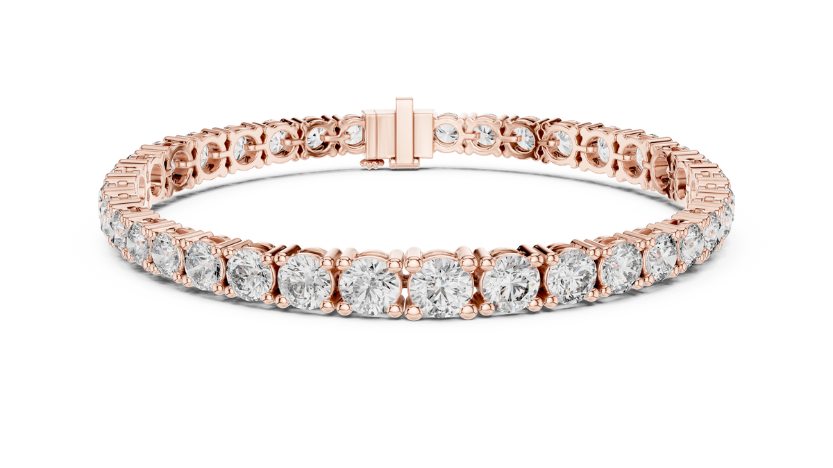Rivelle Graduated Round Lab Grown Diamond Riviera Tennis Bracelet