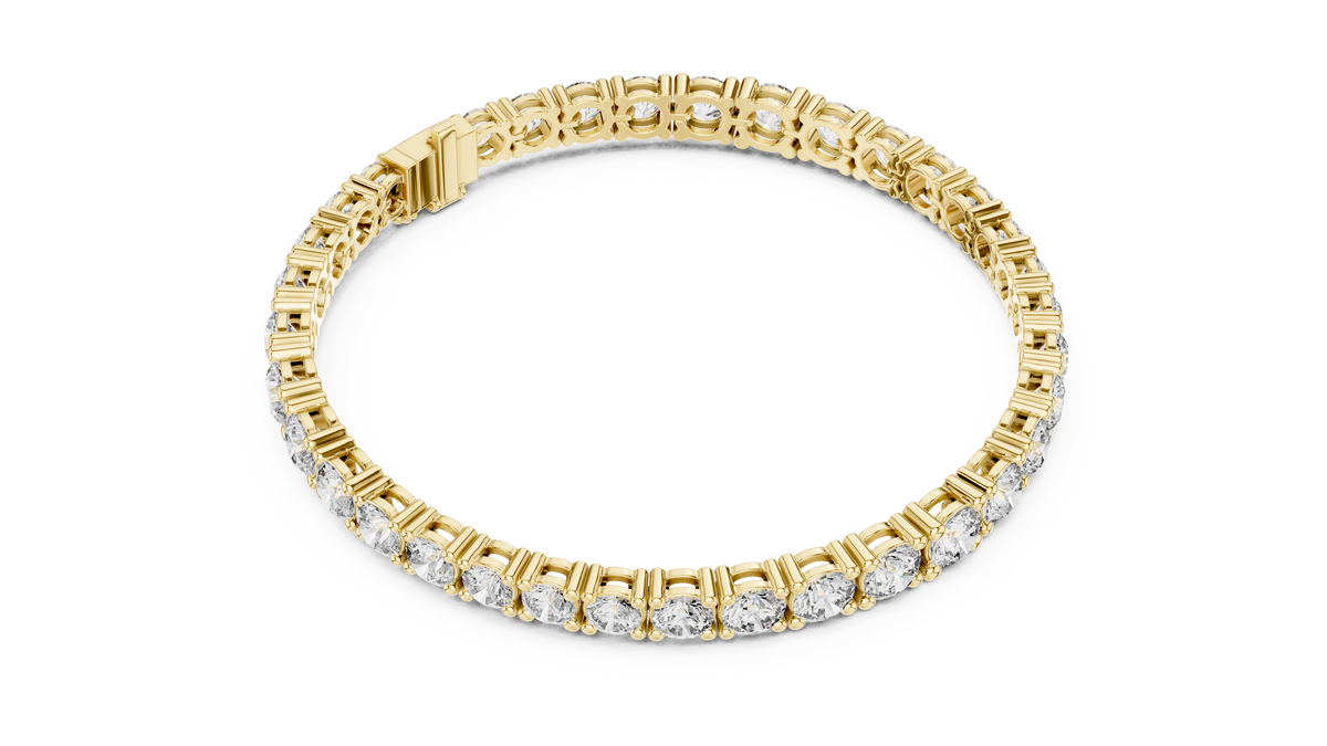 Rivelle Graduated Round Lab Grown Diamond Riviera Tennis Bracelet