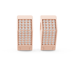Premium Diamant-Creolen | Elegante florale Diamant-Creolen in Gold