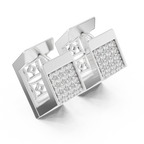 Premium Diamant-Creolen | Elegante florale Diamant-Creolen in Gold