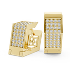 Premium Diamant-Creolen | Elegante florale Diamant-Creolen in Gold