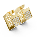 Premium Diamant-Creolen | Elegante florale Diamant-Creolen in Gold