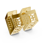 Premium Diamant-Creolen | Elegante florale Diamant-Creolen in Gold