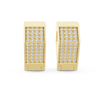 Premium Diamant-Creolen | Elegante florale Diamant-Creolen in Gold