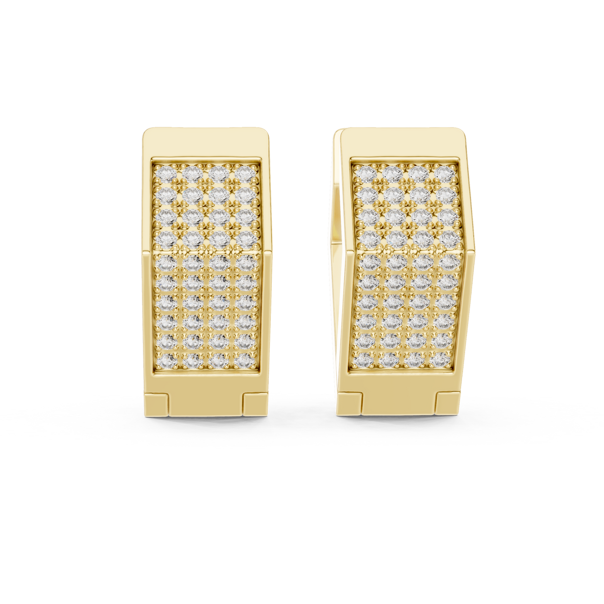 Premium Diamant-Creolen | Elegante florale Diamant-Creolen in Gold