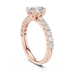 Avielle Pear-Cut Diamond Halo Lab Grown Gold Ring.