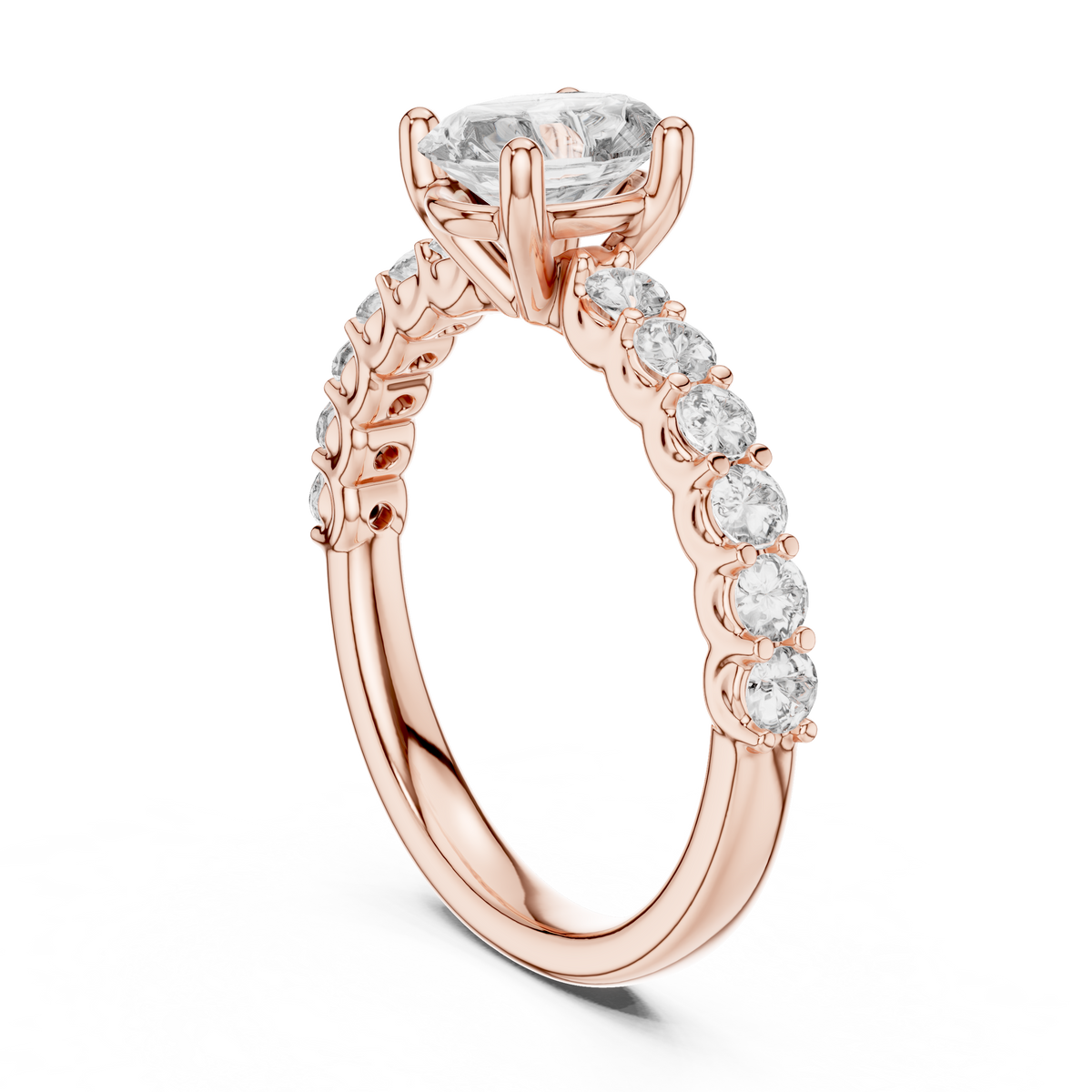 Avielle Pear-Cut Diamond Halo Lab Grown Gold Ring.