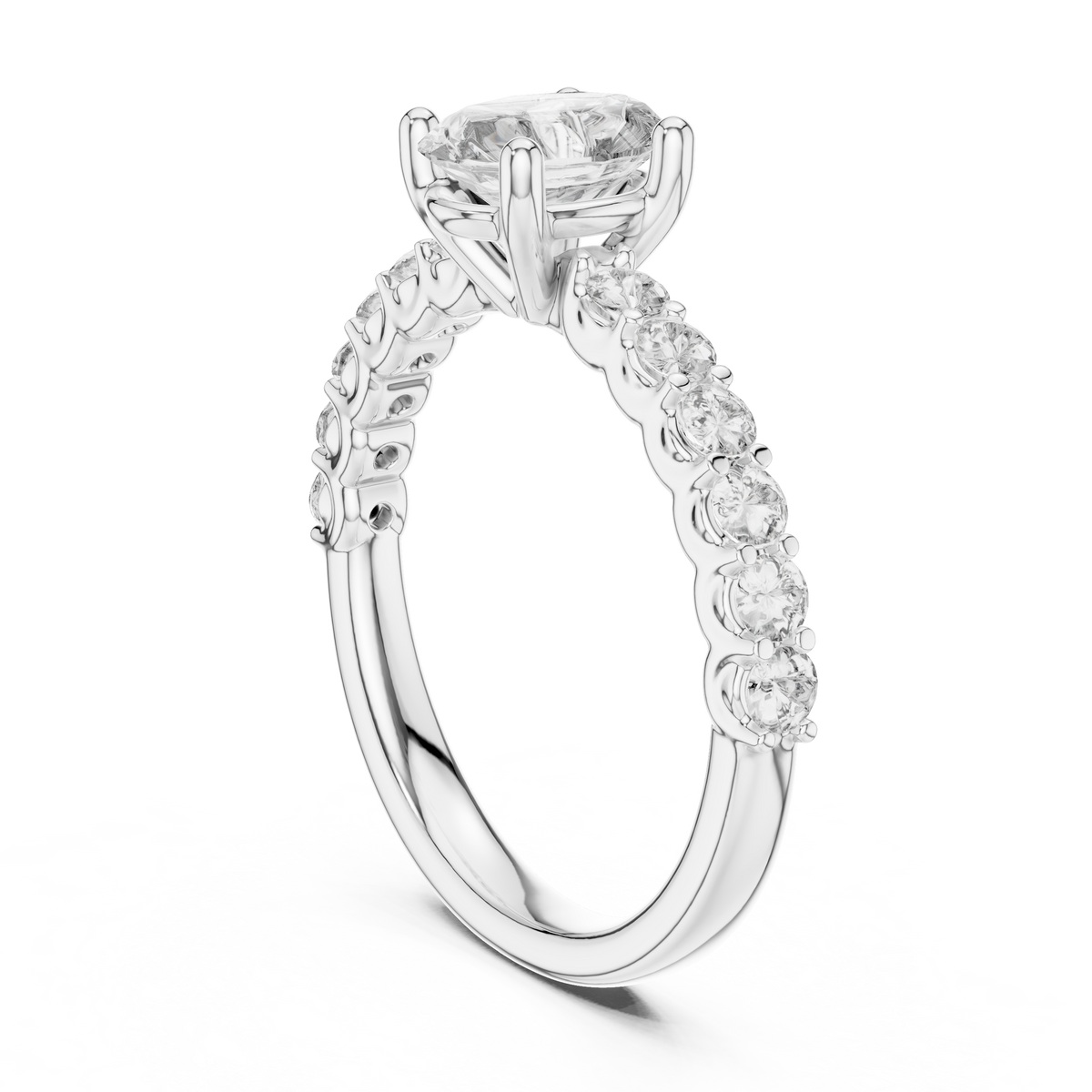 Avielle Pear-Cut Diamond Halo Lab Grown Gold Ring.
